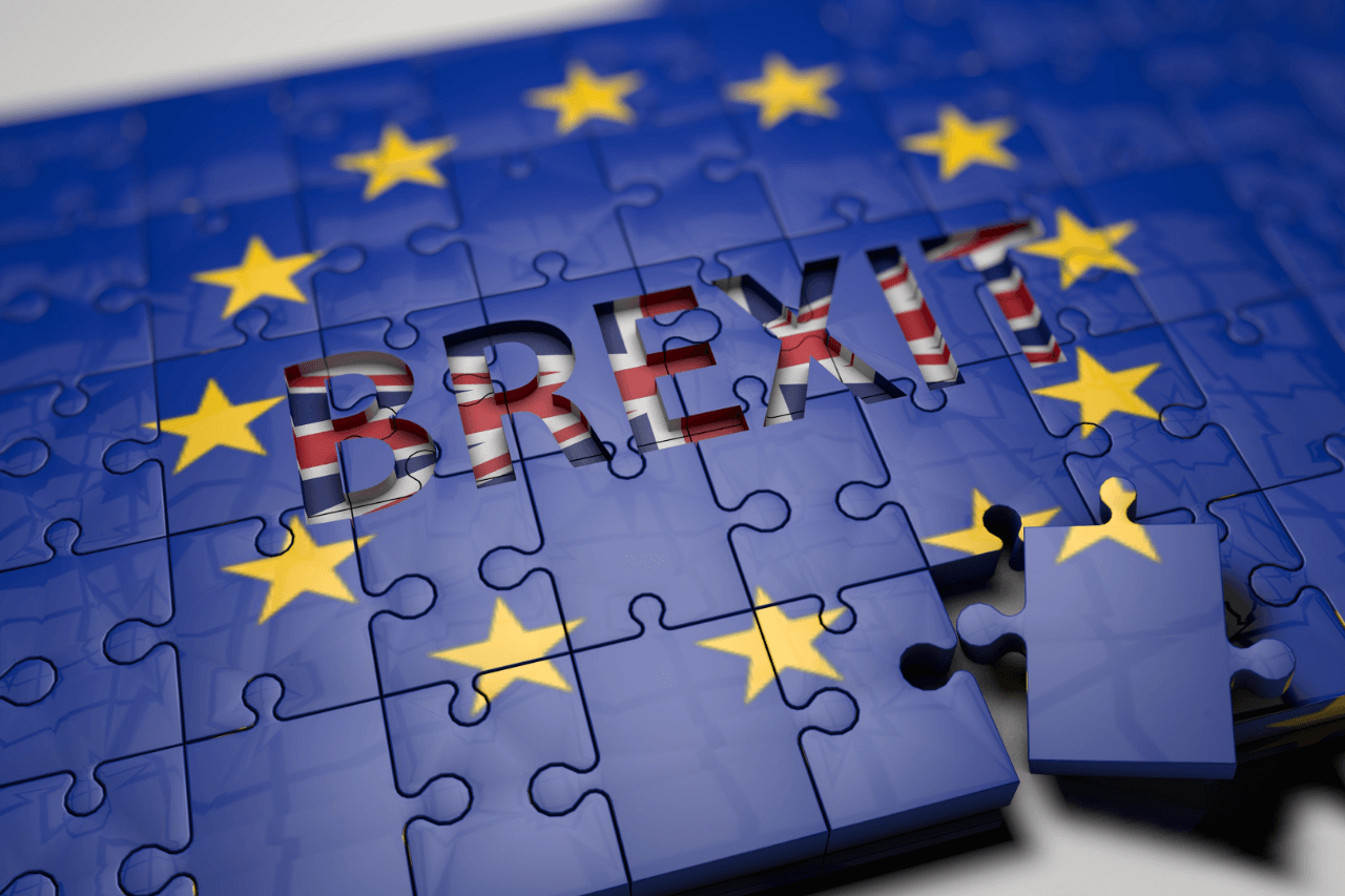 Blue puzzle pieces depicting Brexit Image Description: Blue puzzle pieces depicting Brexit